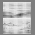 Two Pieces Of Modern Wall Panel With Black And White Dot Textured Design