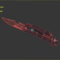 SOG Folding Knife With Black Handle Serrated Blade And Emblem Design