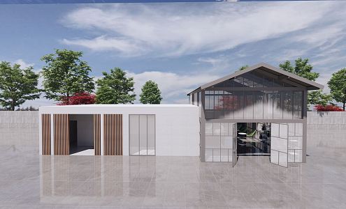 Modern Architecture Landscape Small Building 3d model