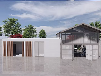 Modern Architecture Landscape Small Building 3d model