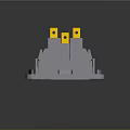 Switch Panel 3D Model With Gray Base Yellow Components And Structural Details