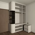 Contemporary White Wardrobe Design With Multiple Cabinet Doors Drawers And Open Shelves