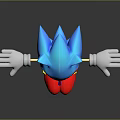 Sonic the Hedgehog Game Character With Blue Body Yellow Belly Red Shoes And White Gloves