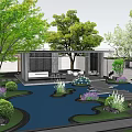 Traditional Chinese Garden Landscape With Water Pond Rocks Green Plants And Stone Pathway