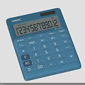 CASIO MX-8B Blue Compact Portable Calculator with Digital Display Numeric Keypad and Function Buttons