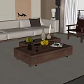 Middle Ancient Style Coffee Table 3d model