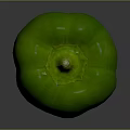 Vibrant Fresh Green Bell Pepper with Smooth Skin and Healthy Appearance