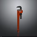 Red Pipe Wrench Heavy Duty Adjustable Professional Plumbing Tool For Industrial Use