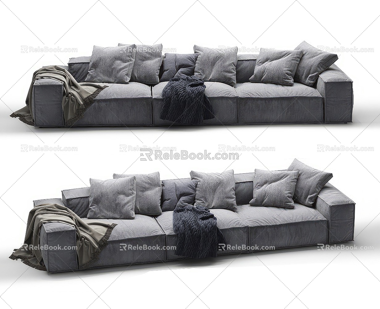 Bonaldo modern multiplayer sofa module sofa 3d model