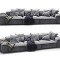 Bonaldo modern multiplayer sofa module sofa 3d model