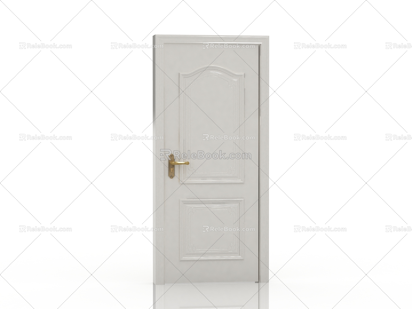 New Chinese Wooden Door 3d model