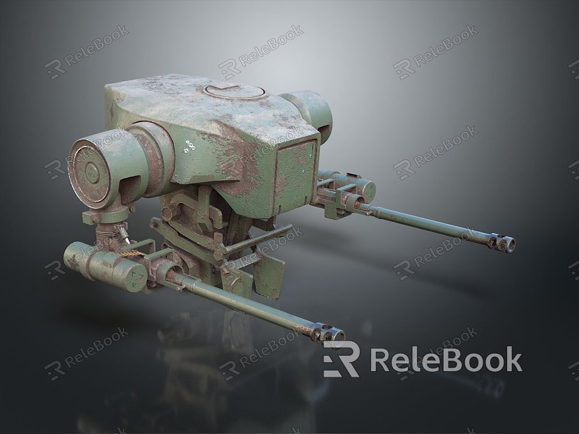 Turret Turntable Railgun Sci-fi Tower Defense Game Tower Defense Sci-fi Turret Game Turret Game Battery model