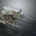 Turret Turntable Railgun Sci-fi Tower Defense Game Tower Defense Sci-fi Turret Game Turret Game Battery 3d model