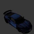 Blue Porsche Sports Coupe With Aerodynamic Rear Spoiler Black Wheels And Sporty Design