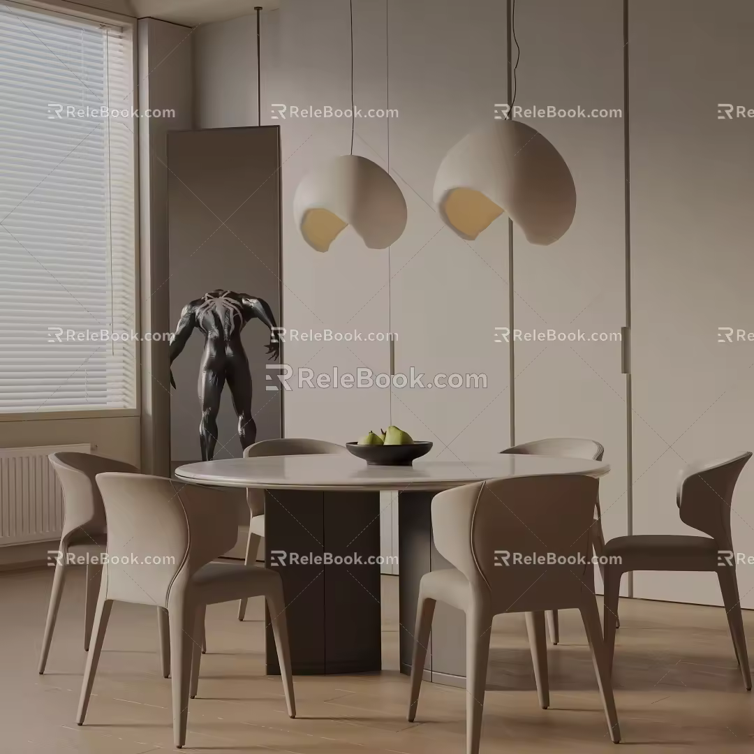Modern table combination 3d model