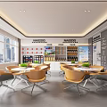 Bright Spacious 4S Store Customer Lounge With Comfortable Seats And Neat Auto Related Product Displays