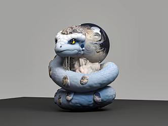 Great snake basilisk python snake 3d model