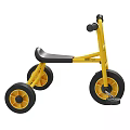 Yellow And Black Children's Tricycles With Big Wheels For Kids