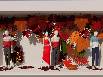 modern window autumn and winter window 3d model modern window autumn and winter window 3d model