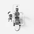 Ergonomic Medical Equipment Dental Chair With Adjustable Headrest LED Lighting Control Panel And Stool