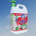 White Cat Classic Formula Dishwashing Liquid 2500g with Green Pump and Vegetable Design