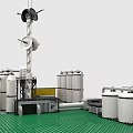 Lego toy building blocks factory area tubing factory 3d model