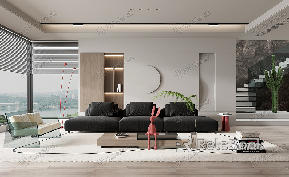 modern living room model