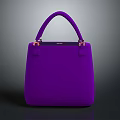 Purple Stylish Handbag With Elegant Design And Metal Accents For Daily Use