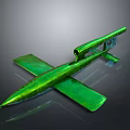 Green Shiny Aircraft Model Equipment With Smooth Surface And Wing Structure
