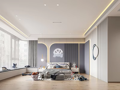 Modern Children's Room Boys Room 3d model