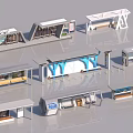 Modern Bus Stop Designs With Various Shelters Seating And Information Boards