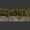 Natural Wood And Stone Wall Structure With Stacked Stones And Moss Covered Surface