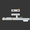 Cartoon Scene Featuring Multi Level Building Model Street And Room Layout Details