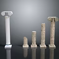 Classical Columns Collection With Various Sizes Styles And Textured Stone Finishes