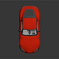 Red Two Door Sports Car With Sleek Aerodynamic Design And Black Wheels