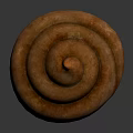 Golden Brown Spiral Cinnamon Roll With Soft Fluffy Texture And Sweet Aroma