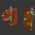 Durable Red Hardware Clamps With Metal Bolts And Spring Mechanism For Industrial Use