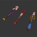 Practical Hand Tools Collection Featuring Pliers And Screwdrivers For Various Repair Tasks 3d model