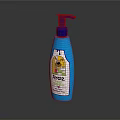 Blue Hand Wash Bottle With Pump Dispenser And Cartoon Dog Design
