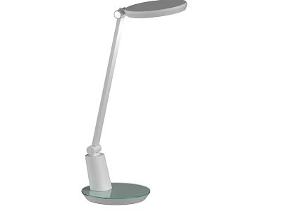 Modern Adjustable Desk Lamp with Flexible Arm and Glass Base Design 3d model