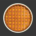 Delicious Homemade Fruit Pie With Lattice Crust Served On White Plate