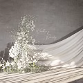 Elegant Banquet Hall for Wedding Party With White Floral Decor and Soft Lighting