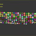 Colorful Collection of Various Emojis Including Smiley Faces Stars Hearts and Icons