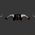 Skillful Man Juggling Three Flying Discs In Gray Background Setting