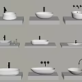 Modern wash basin wash station 3d model