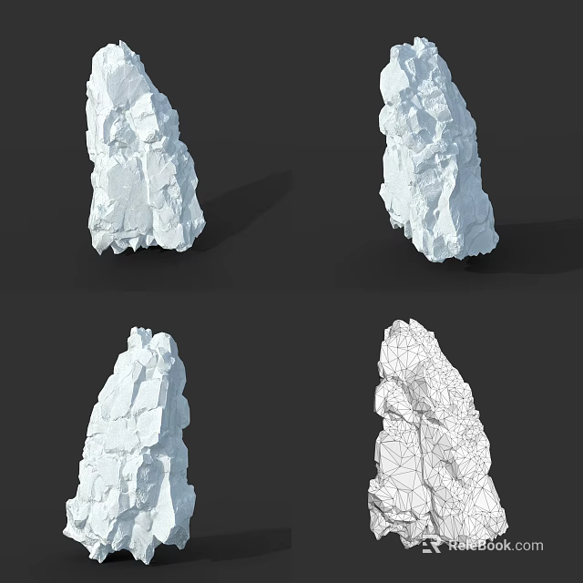 Detailed Wooden Stone 3D Models Displaying Different Structural Views And Surface Textures 3d model 