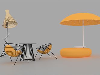 Modern Outdoor Tables and Chairs 3d model