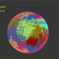 3D Earth Globe Model With Purple Background Green And Beige Continents