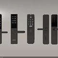 Modern Smart Door Handle Designs With Digital Keypad And Sleek Black Finish