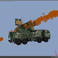 Military Functional Vehicle With Camouflage Paint Multi wheeled Missile Launcher System And Antennas